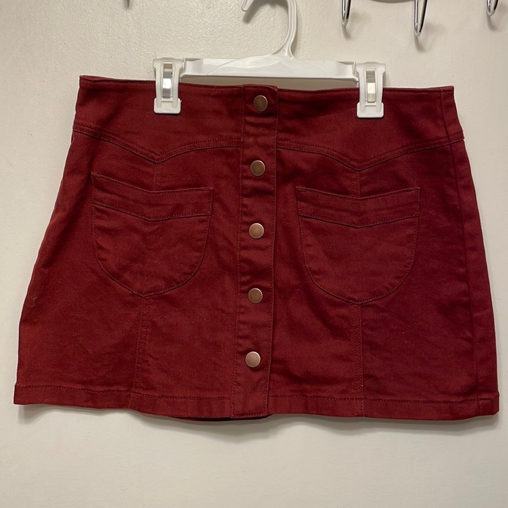 Forever 21 button front mini skirt
